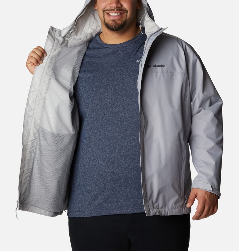 Jachete De Ploaie Columbia Watertight II Barbati Gri Deschis | Plus Size CEZ1A079Q